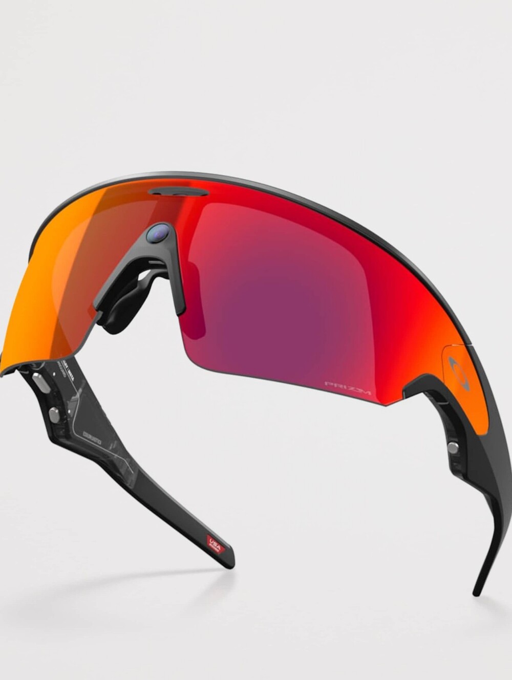 Oakley Sports Shield Sunglasses - Red/Orange Lens